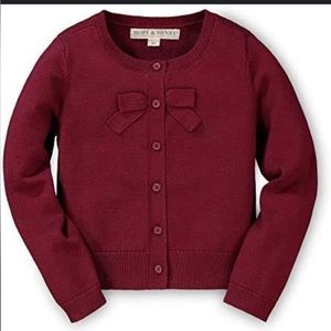 Hope & Henry Cranberry Button up Sweater